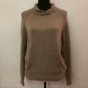 JEANNE PIERRE Sweater Cable Knit Long Sleeve Pullover Women’s